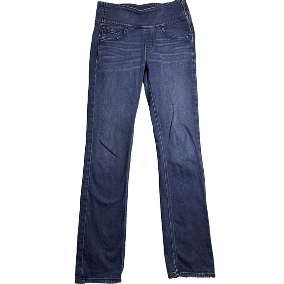 Spanx The Signature Straight Jeans Womens 29 Pull On Side Zip Comfort Staple - Picture 1 of 11